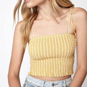 NWT PacSun Smocked Tie Strap Top